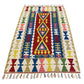 Colorful Wool Turkish Kayseri Kelim Rug - Kilim Art Gallery