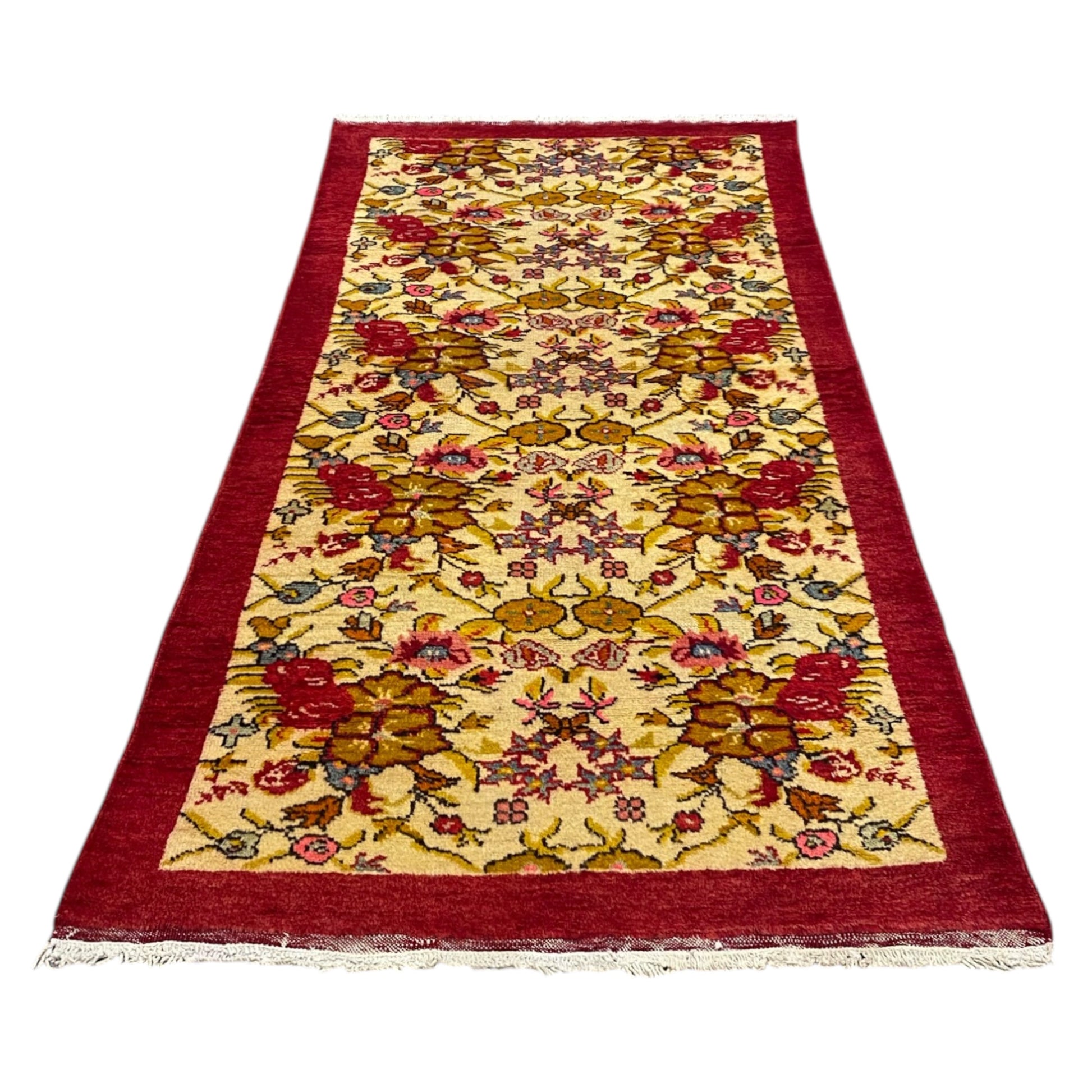 Decorative Floral Turkish Güney Rug - Kilim Art Gallery
