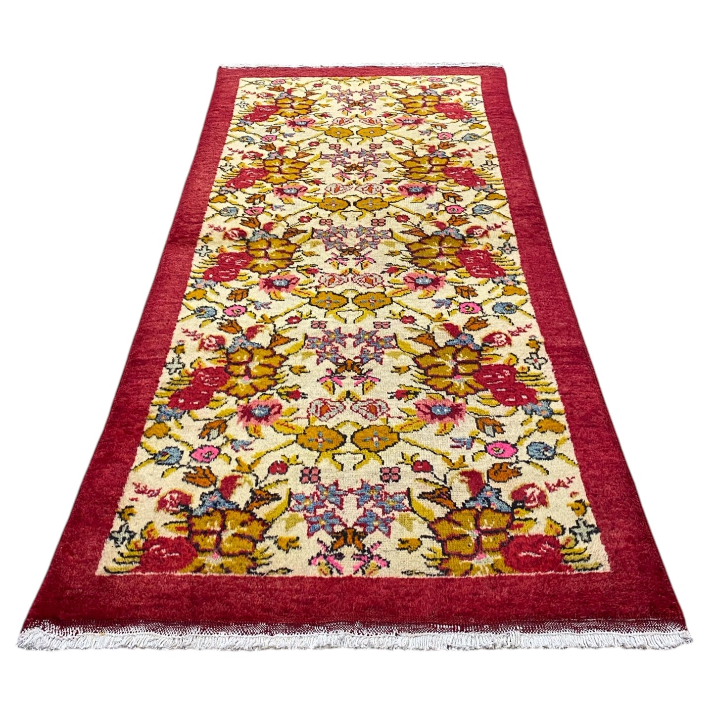 Decorative Floral Turkish Güney Rug - Kilim Art Gallery