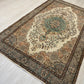 DECORATIVE VINTAGE DISTRESSED TURKISH OUSHAK AREA RUG - Kilim Art Gallery