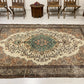 DECORATIVE VINTAGE DISTRESSED TURKISH OUSHAK AREA RUG - Kilim Art Gallery