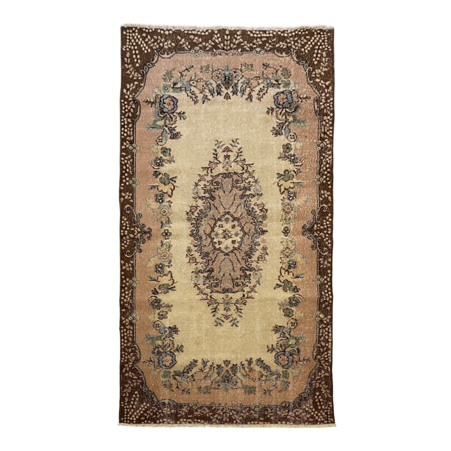 Decorative Vintage Turkish Oushak Rug - Kilim Art Gallery
