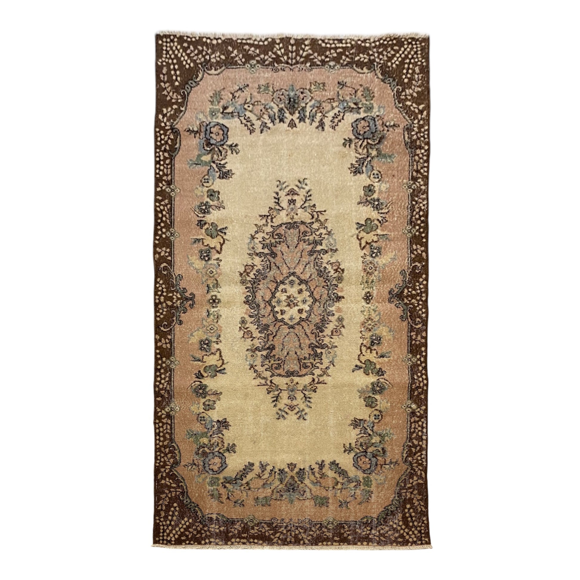 Decorative Vintage Turkish Oushak Rug - Kilim Art Gallery