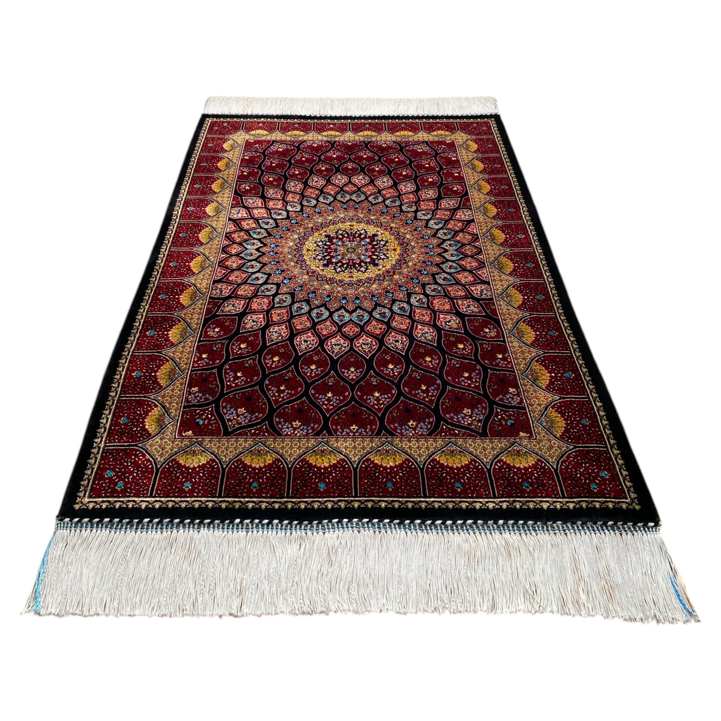 Deep Color Modal Silk Rug - Kilim Art Gallery