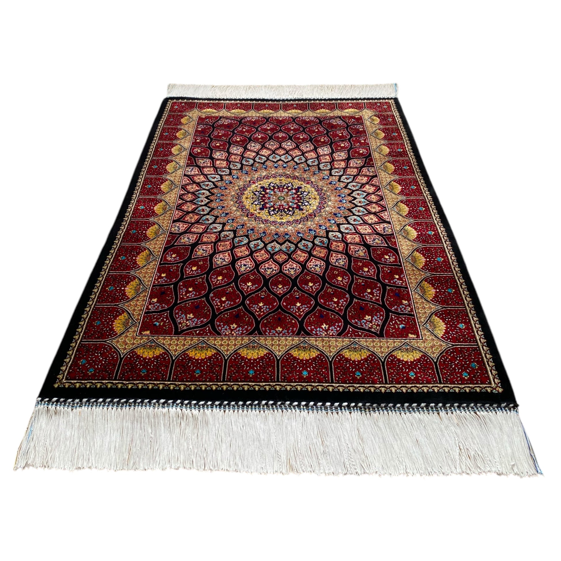 Deep Color Modal Silk Rug - Kilim Art Gallery