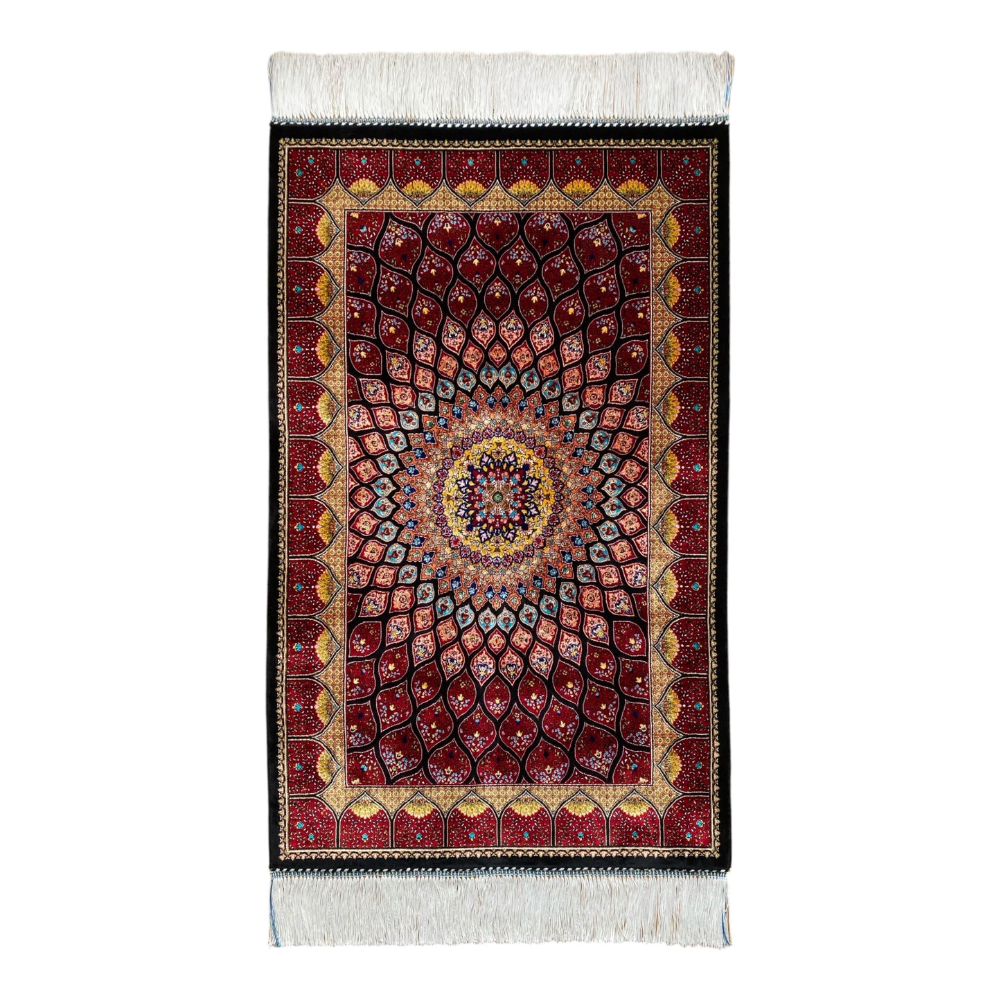 Deep Color Modal Silk Rug - Kilim Art Gallery