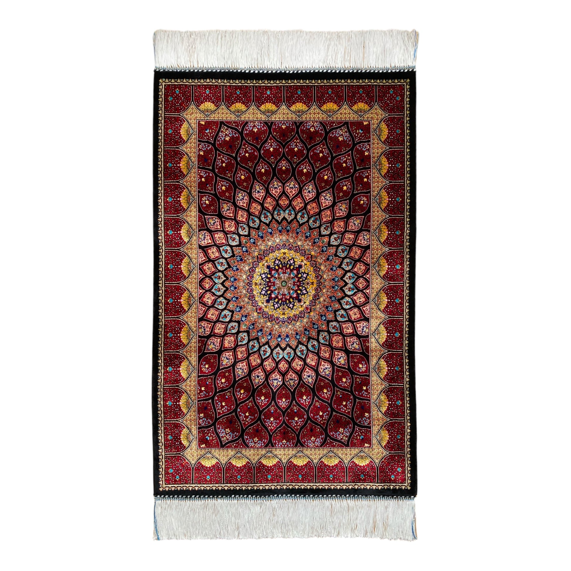 Deep Color Modal Silk Rug - Kilim Art Gallery