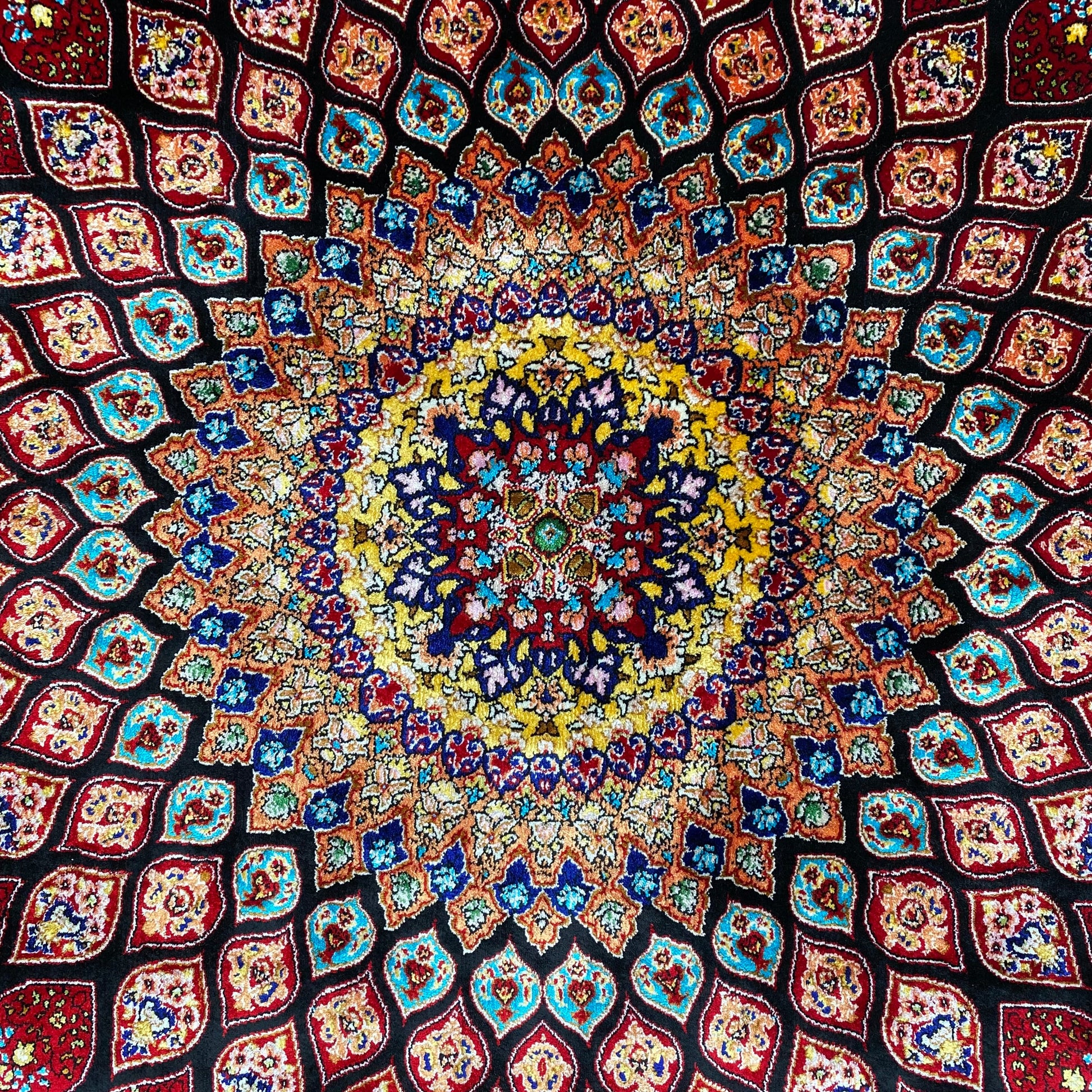 Deep Color Modal Silk Rug - Kilim Art Gallery
