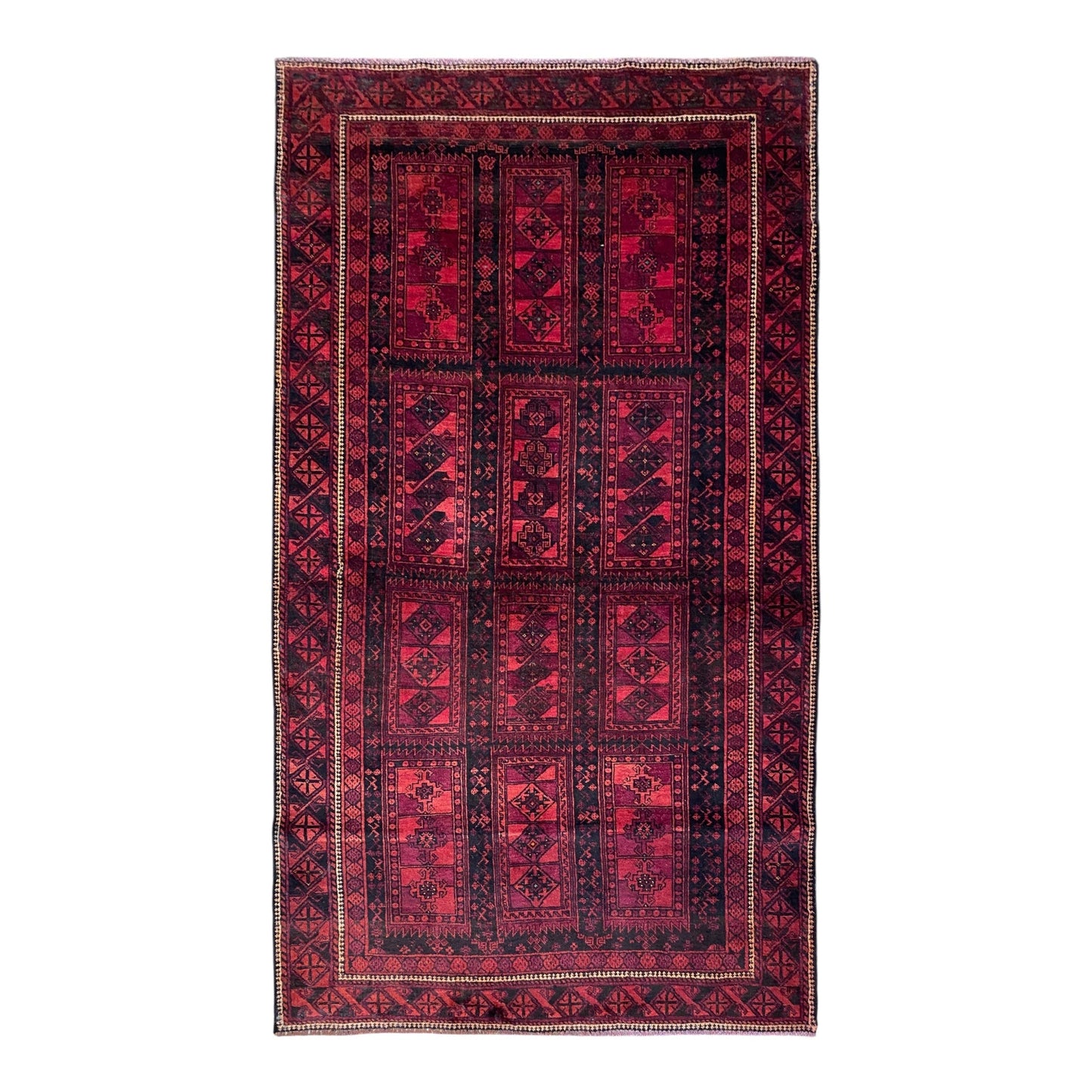 Deep Dark Color Tribal Ballouchi Rug - Kilim Art Gallery