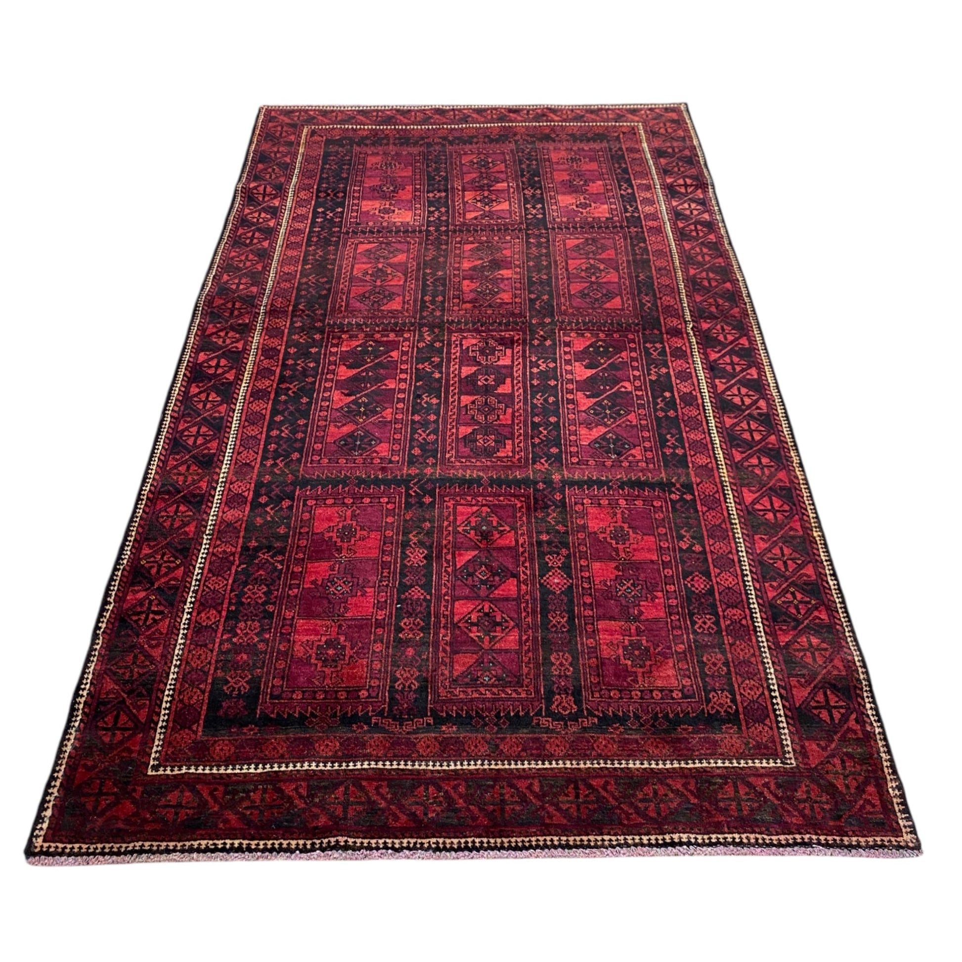 Deep Dark Color Tribal Ballouchi Rug - Kilim Art Gallery