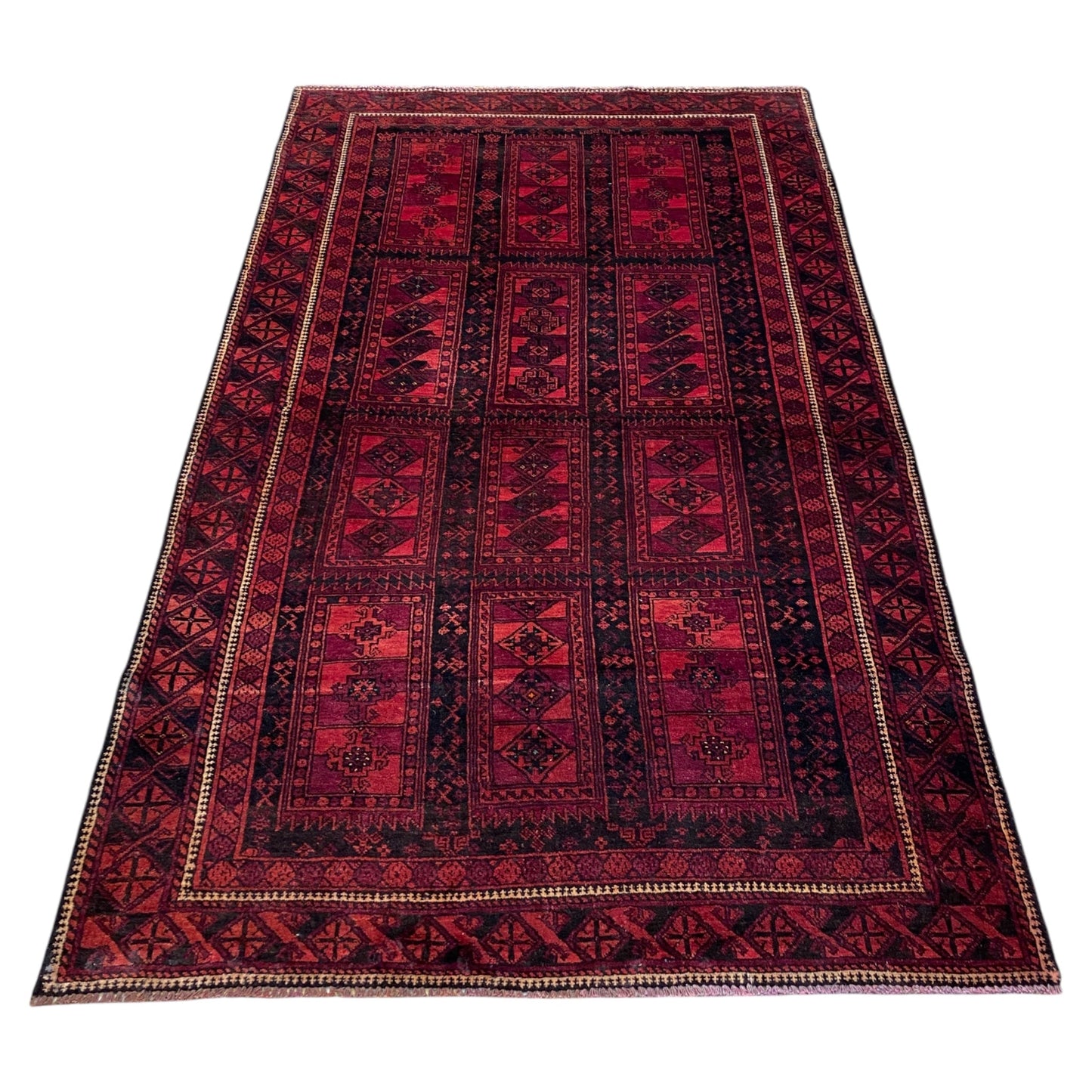 Deep Dark Color Tribal Ballouchi Rug - Kilim Art Gallery