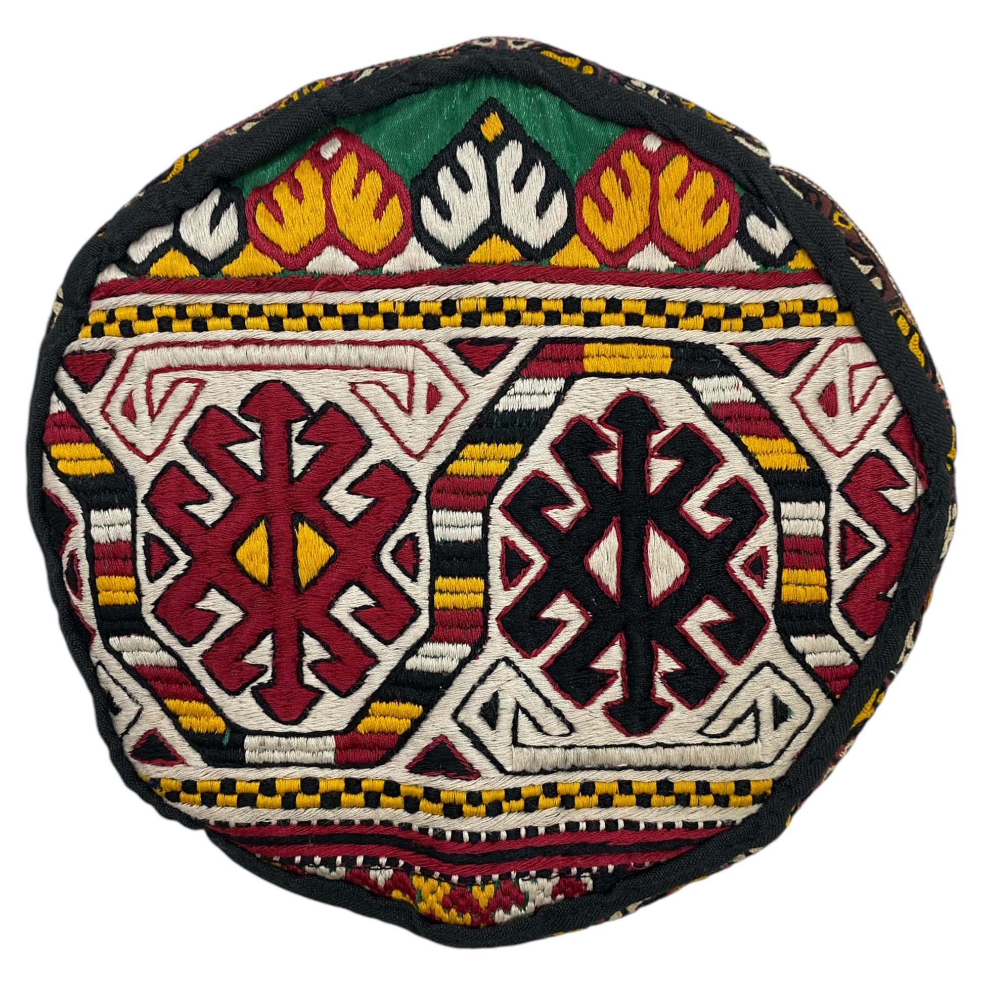 Embroidered Tribal Boho Hat - Kilim Art Gallery