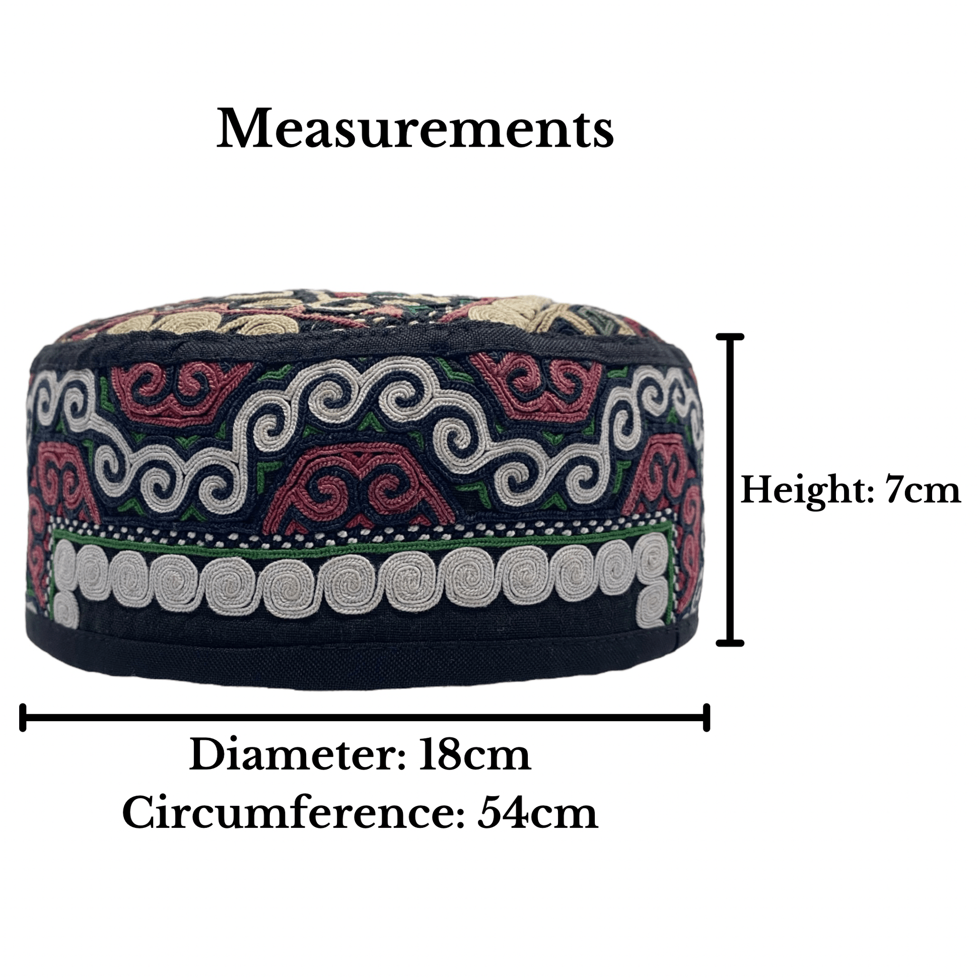 Embroidered Vintage Tribal Yamuth Hat - Kilim Art Gallery