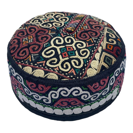 Embroidered Vintage Tribal Yamuth Hat - Kilim Art Gallery