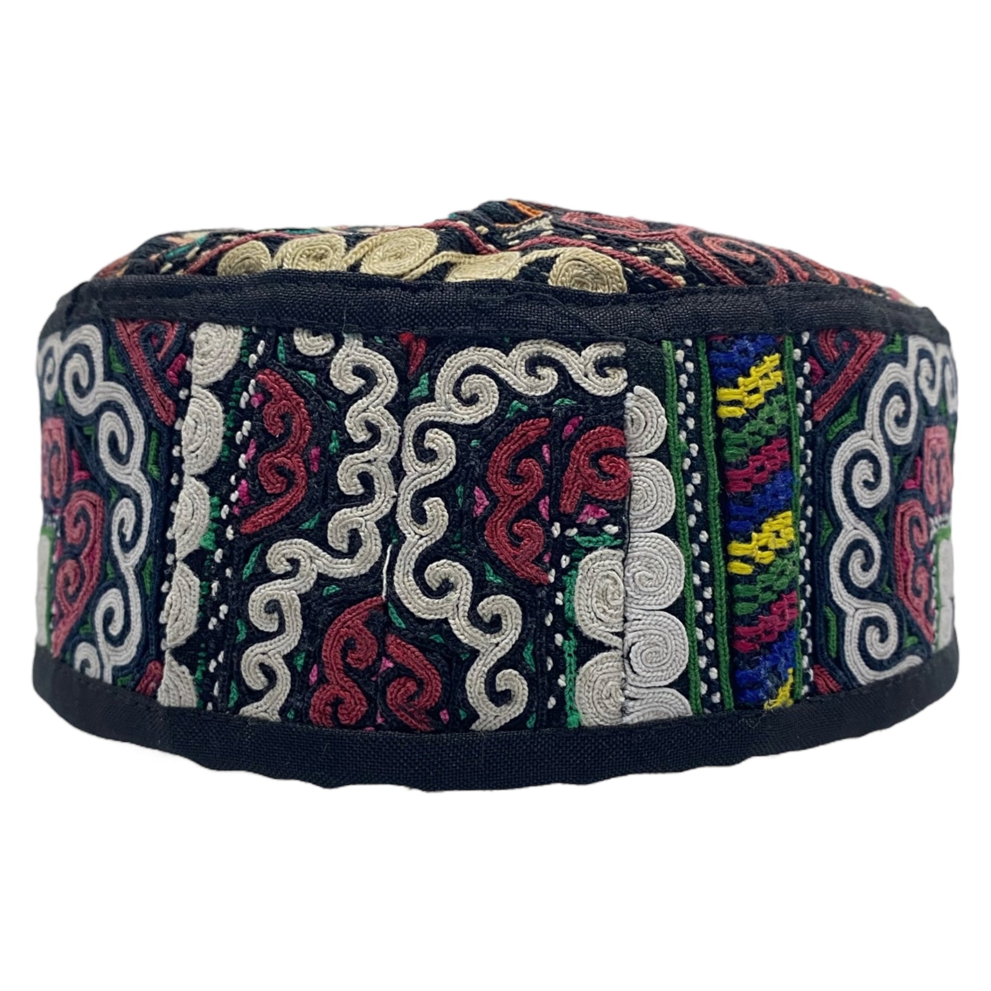 Embroidered Vintage Tribal Yamuth Hat - Kilim Art Gallery