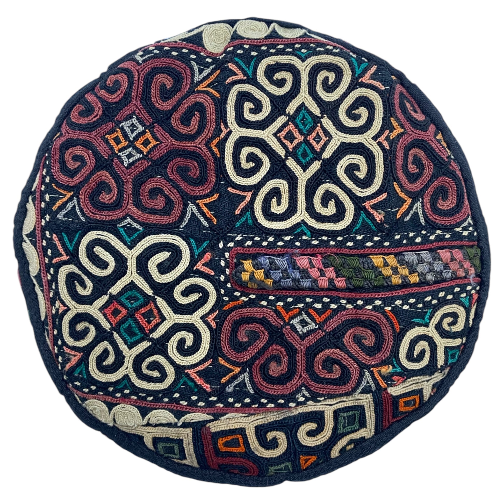 Embroidered Vintage Tribal Yamuth Hat - Kilim Art Gallery