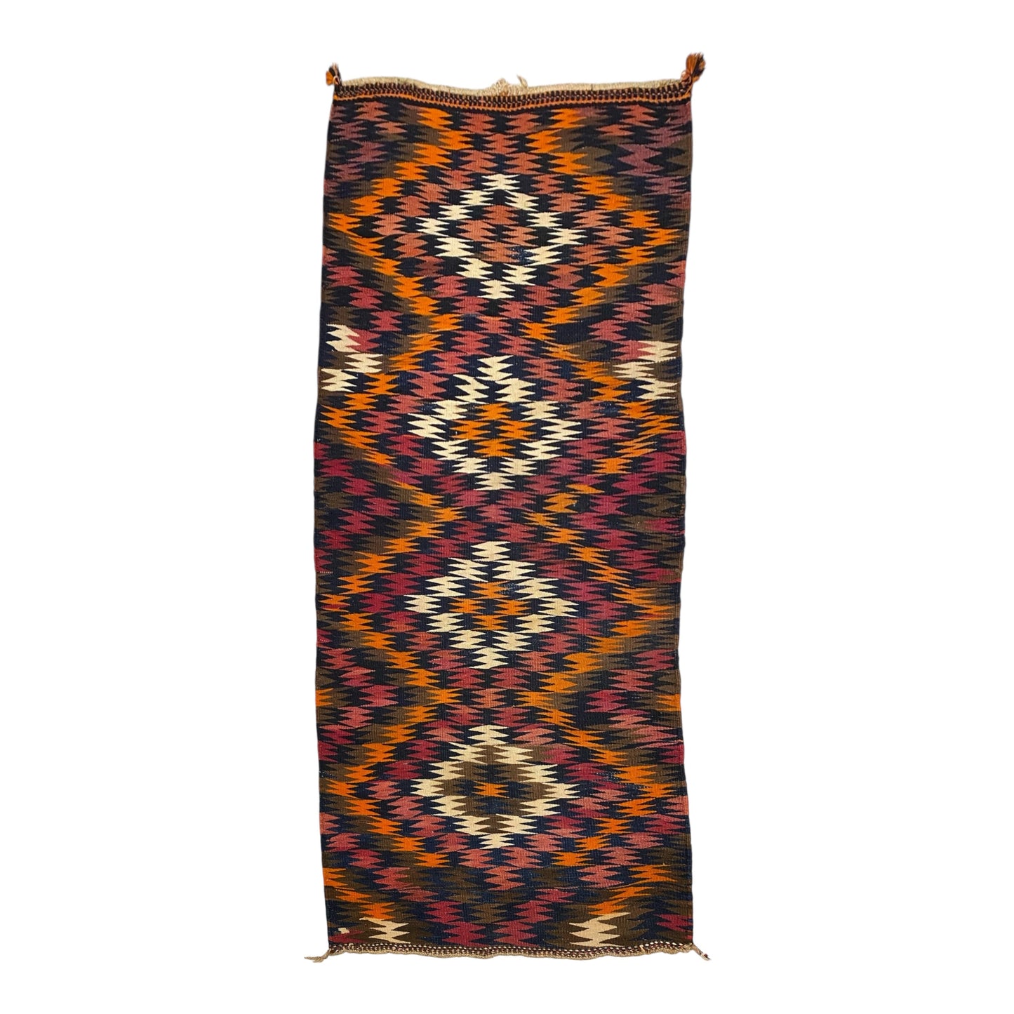Eye Dazzler Kurdish Veramin Kilim Runner Rug - Kilim Art Gallery