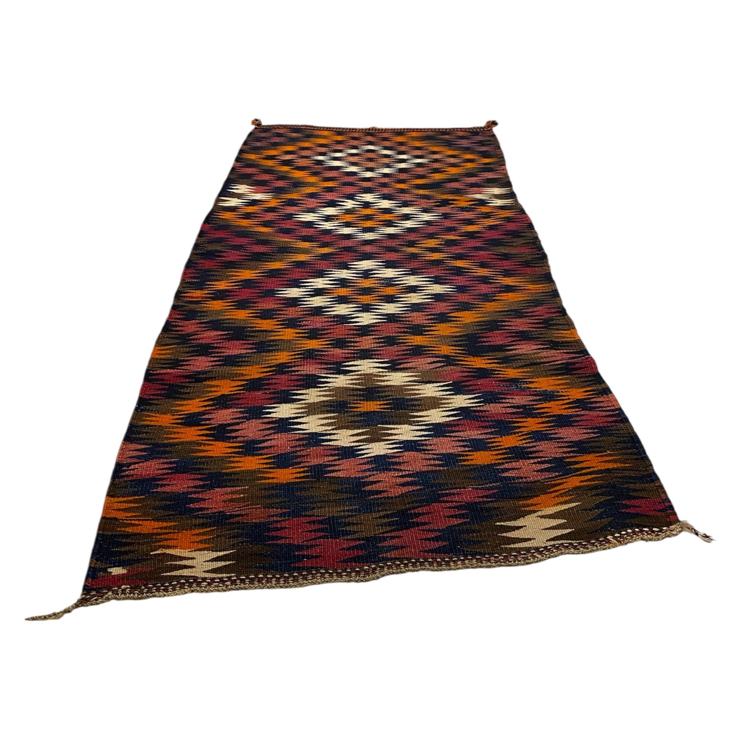 Eye Dazzler Kurdish Veramin Kilim Runner Rug - Kilim Art Gallery