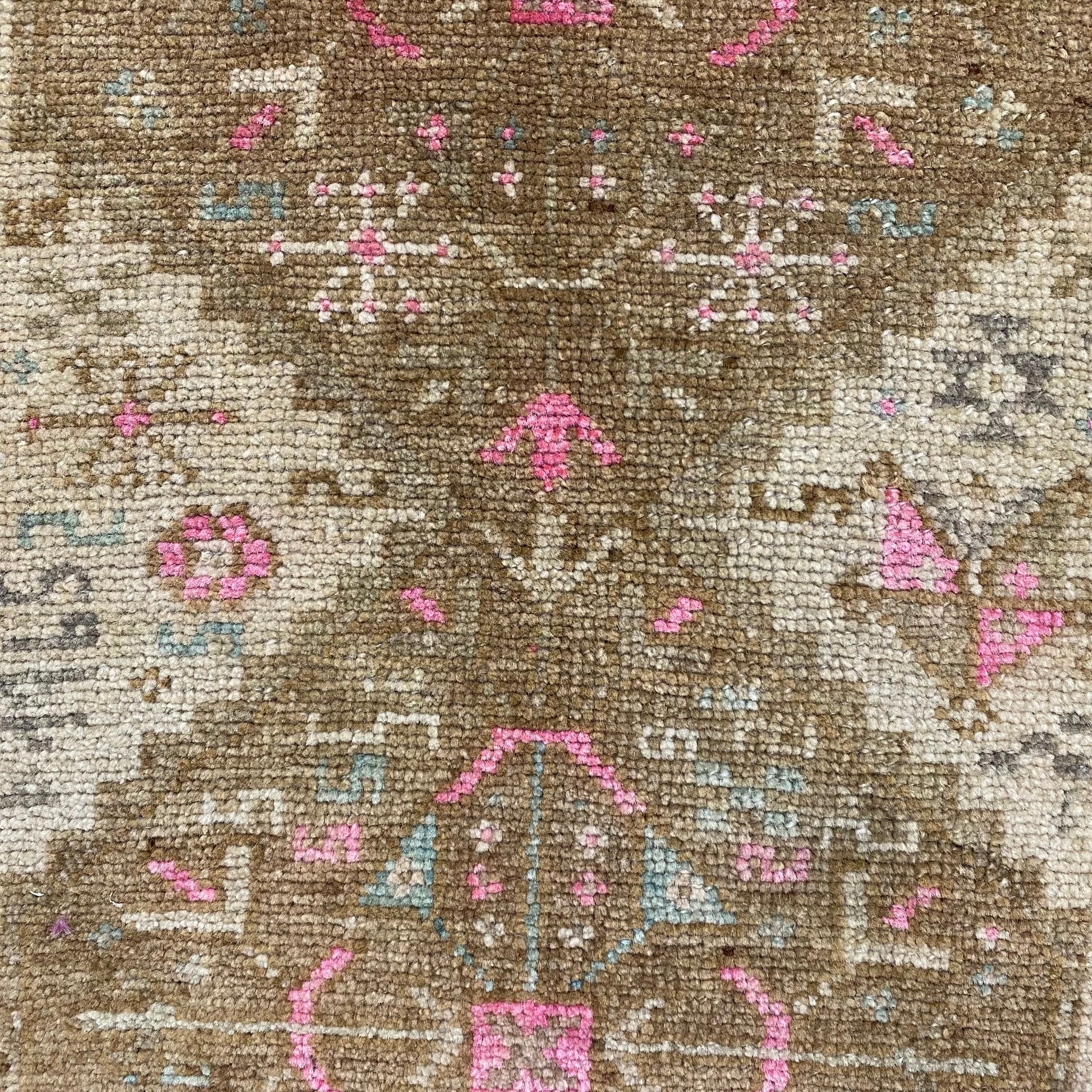 Faded Muted Pastel Small Tribal Carpet Rug Doormat - Kilim Art Gallery