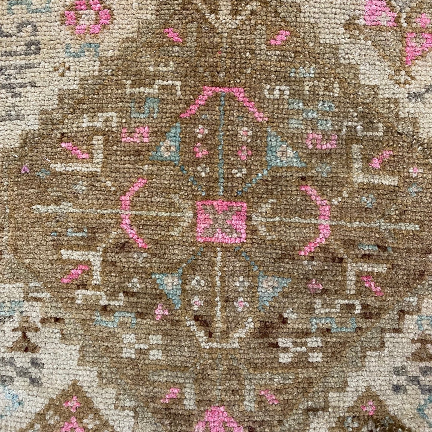 Faded Muted Pastel Small Tribal Carpet Rug Doormat - Kilim Art Gallery