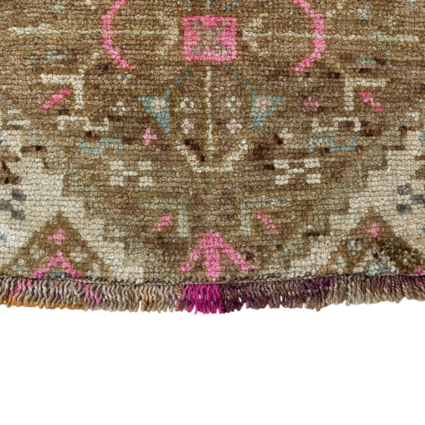 Faded Muted Pastel Small Tribal Carpet Rug Doormat - Kilim Art Gallery
