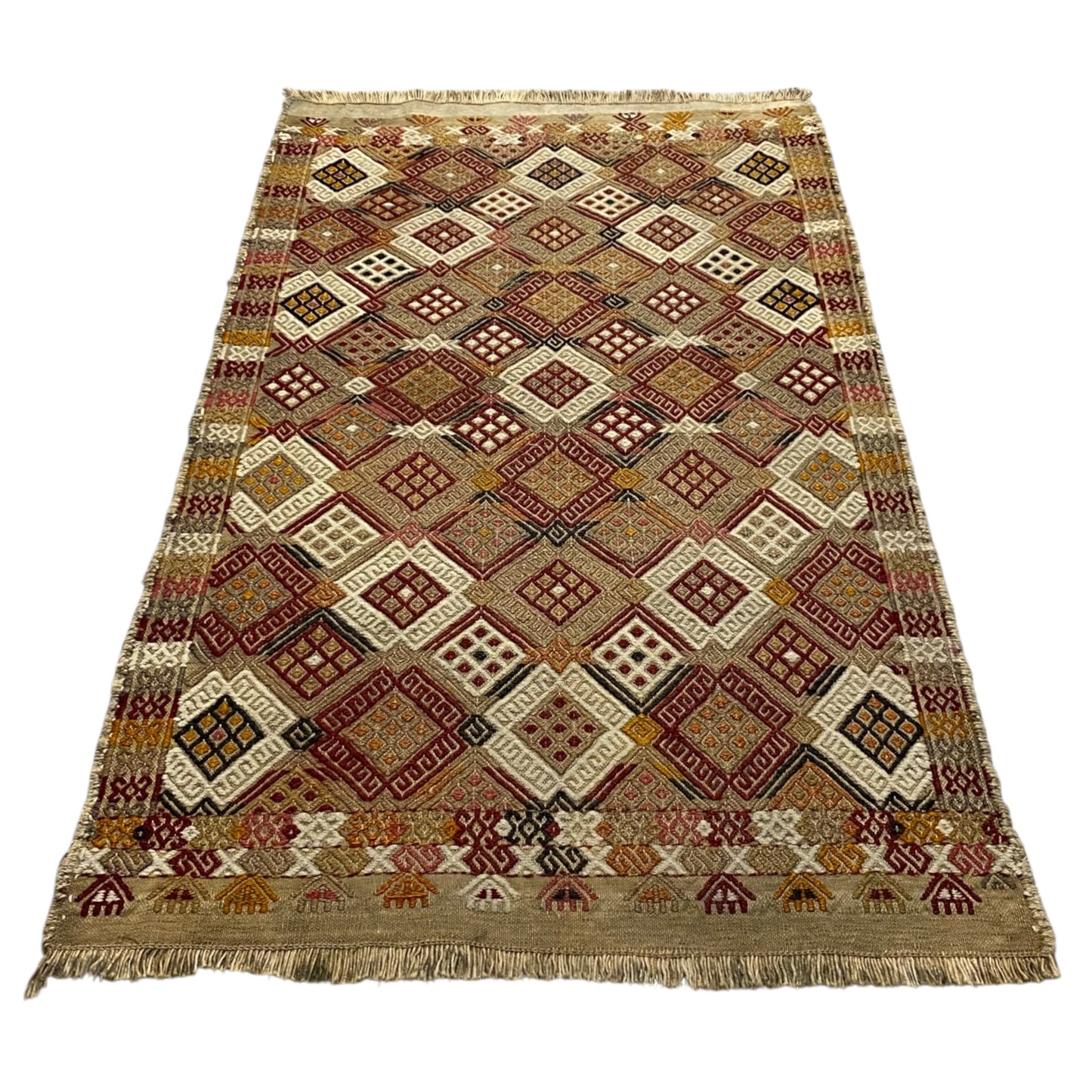Finest Hand Embroidered Turkish Cicim Kilim Rug - Kilim Art Gallery