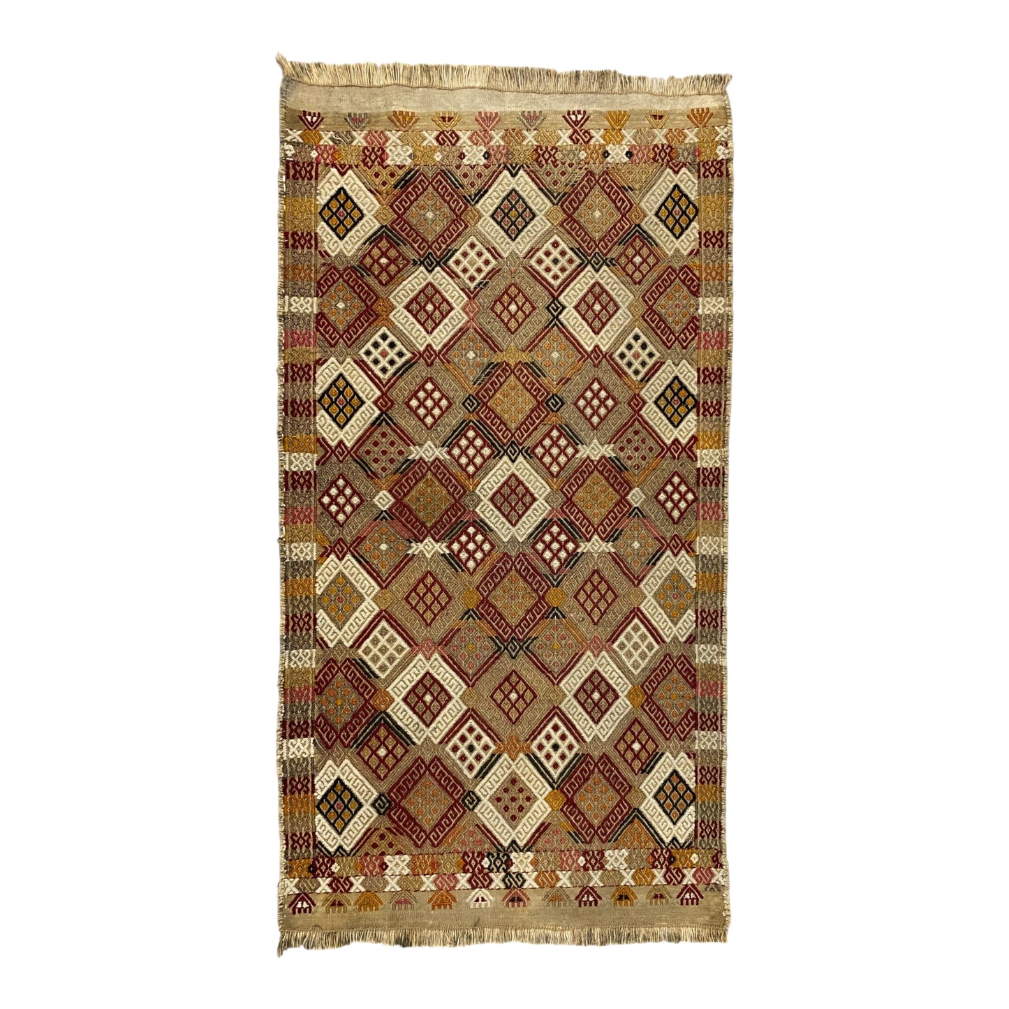 Finest Hand Embroidered Turkish Cicim Kilim Rug - Kilim Art Gallery