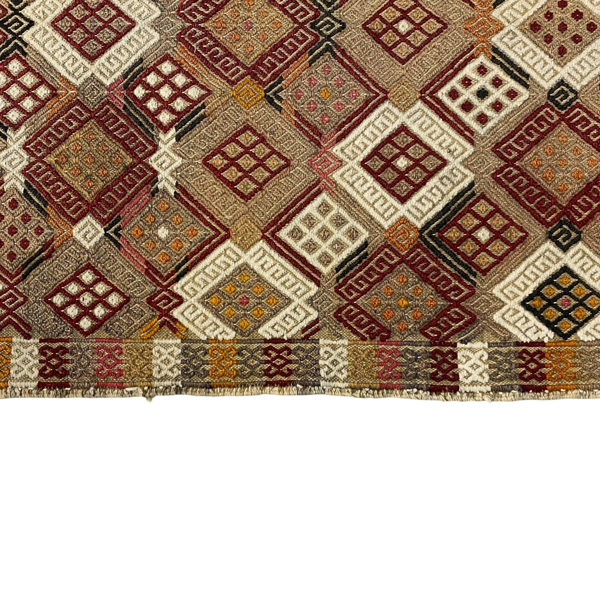 Finest Hand Embroidered Turkish Cicim Kilim Rug - Kilim Art Gallery