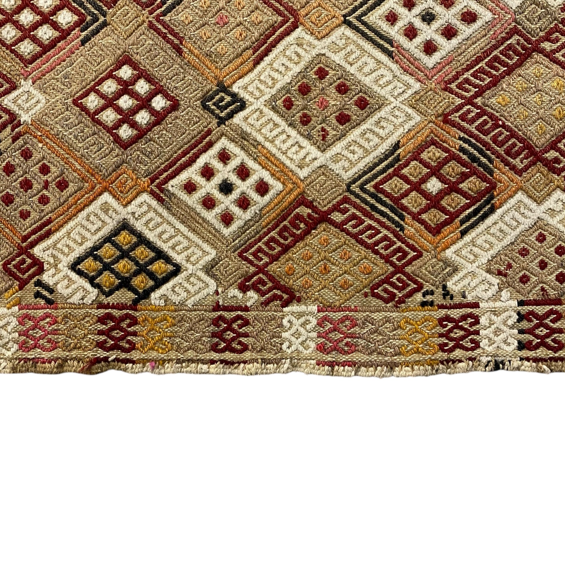 Finest Hand Woven and Embroidered Turkish Cicim Kilim Rug - Kilim Art Gallery