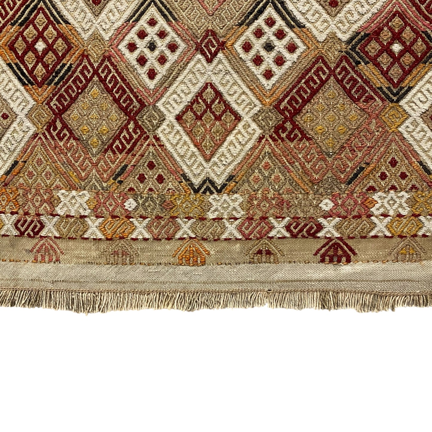 Finest Hand Woven and Embroidered Turkish Cicim Kilim Rug - Kilim Art Gallery