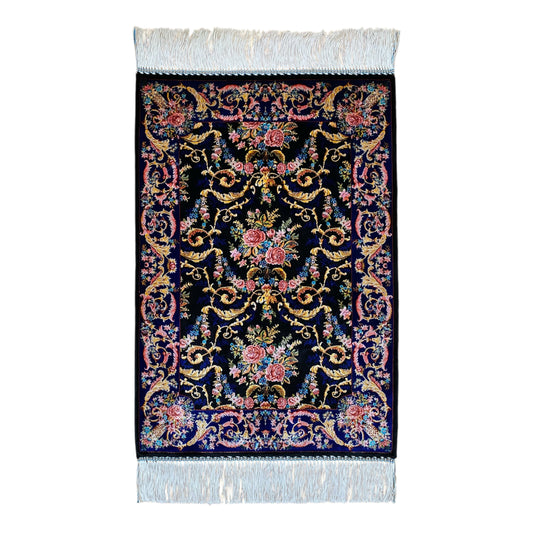 Floral Modal Silk Rug - Kilim Art Gallery