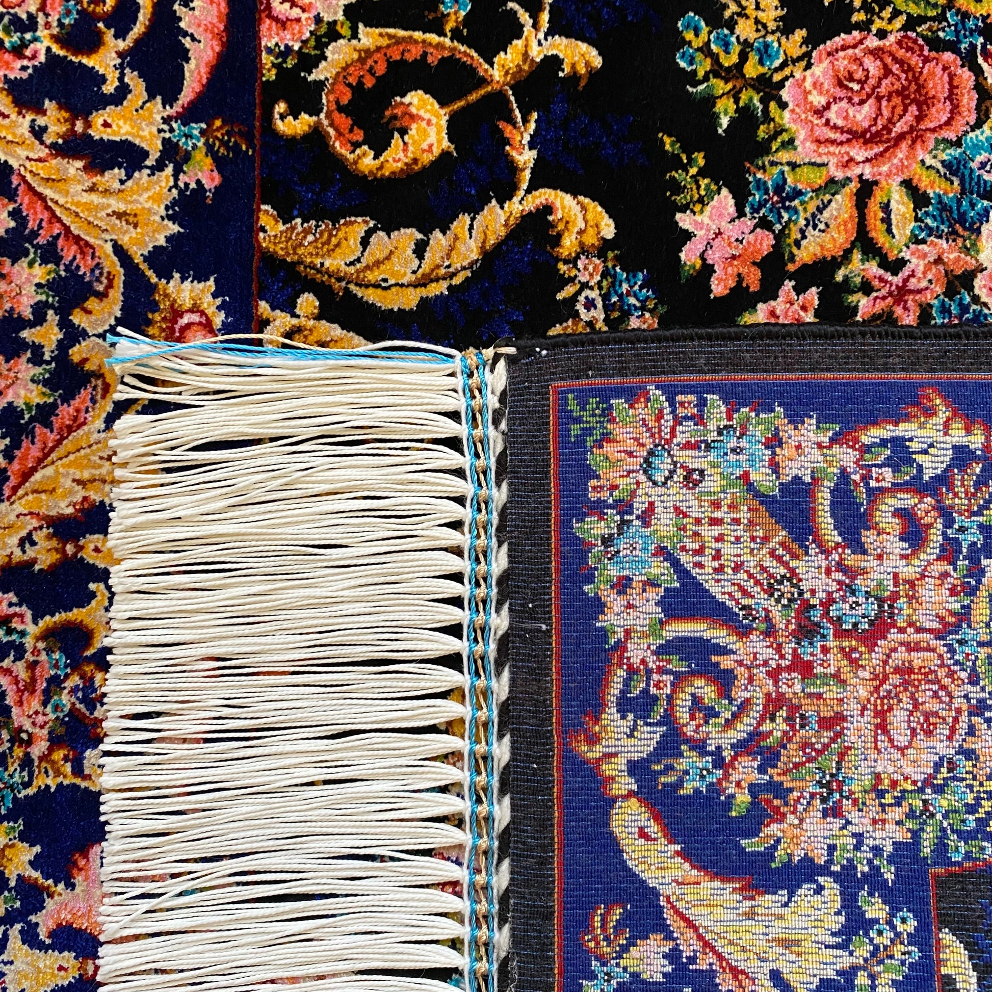 Floral Modal Silk Rug - Kilim Art Gallery