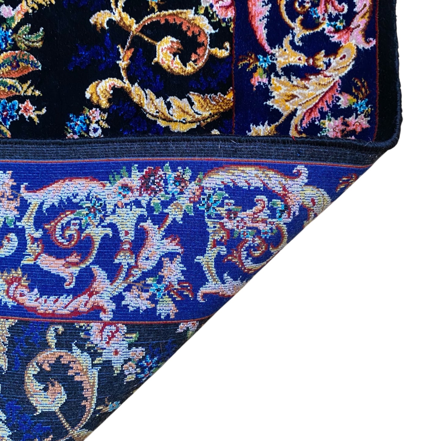 Floral Modal Silk Rug - Kilim Art Gallery