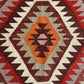 Geometric Aztec Design West Anatolian Barak Kilim Rug - Kilim Art Gallery
