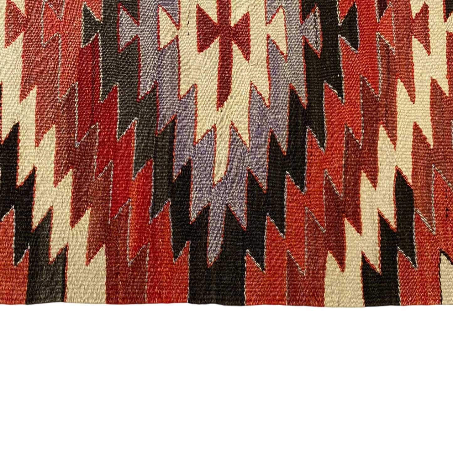 Geometric Navajo Eye Dazzler Design Kilim Rug Runner 4'x10' - Kilim Art Gallery