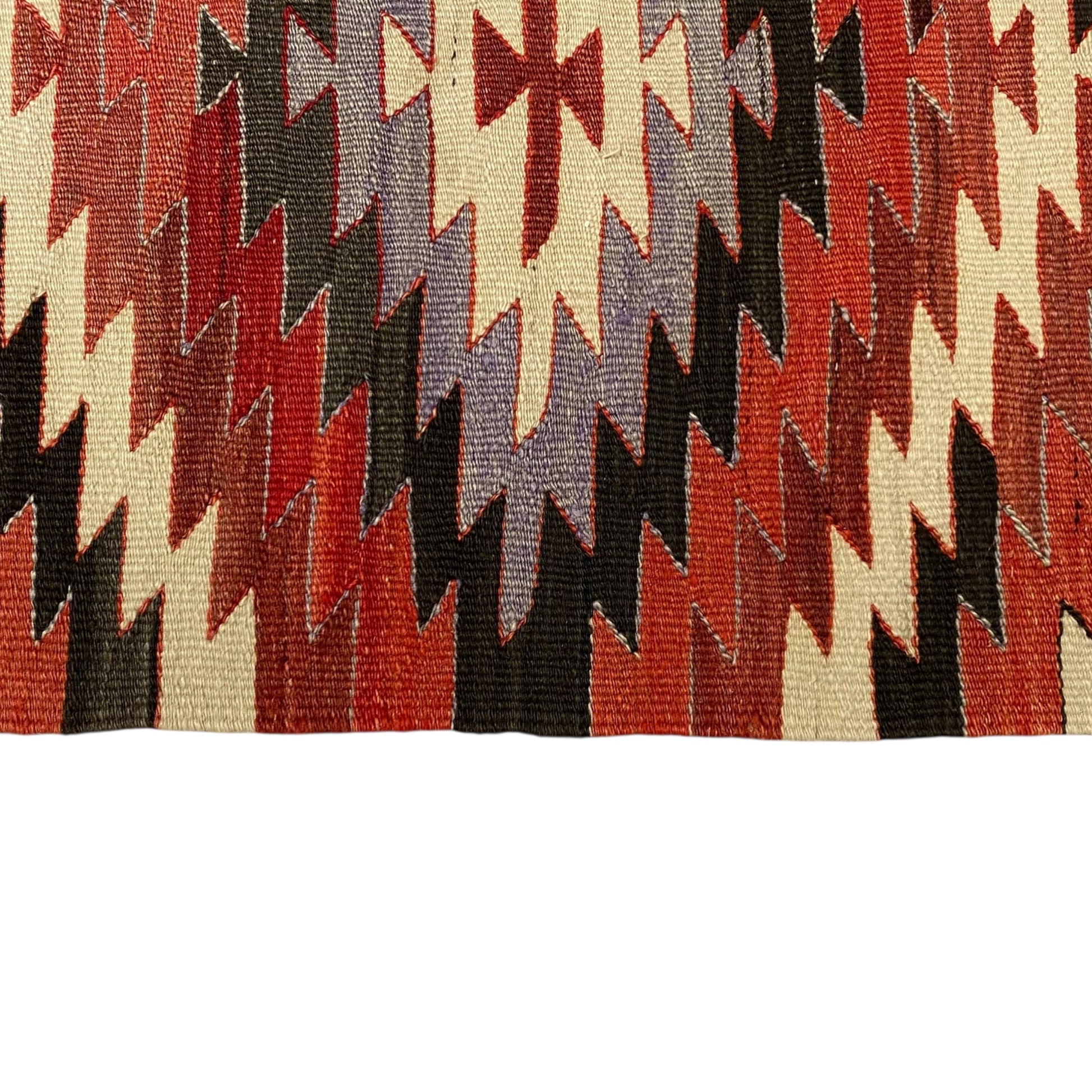 Geometric Navajo Eye Dazzler Design Kilim Rug Runner 4'x10' - Kilim Art Gallery