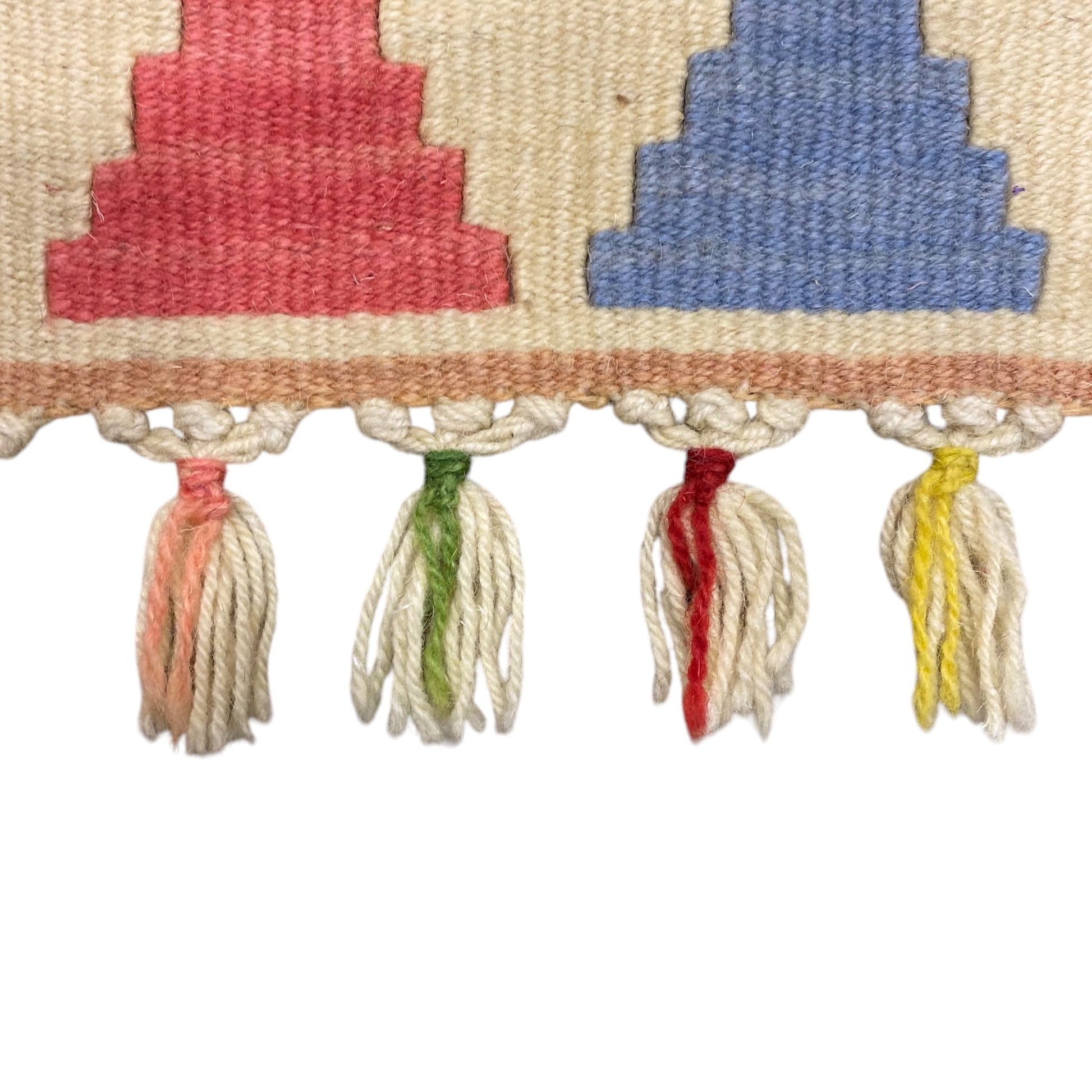 Green Hands on Hips Design Turkish Kayseri Kilim Rug 3'x4' - Kilim Art Gallery