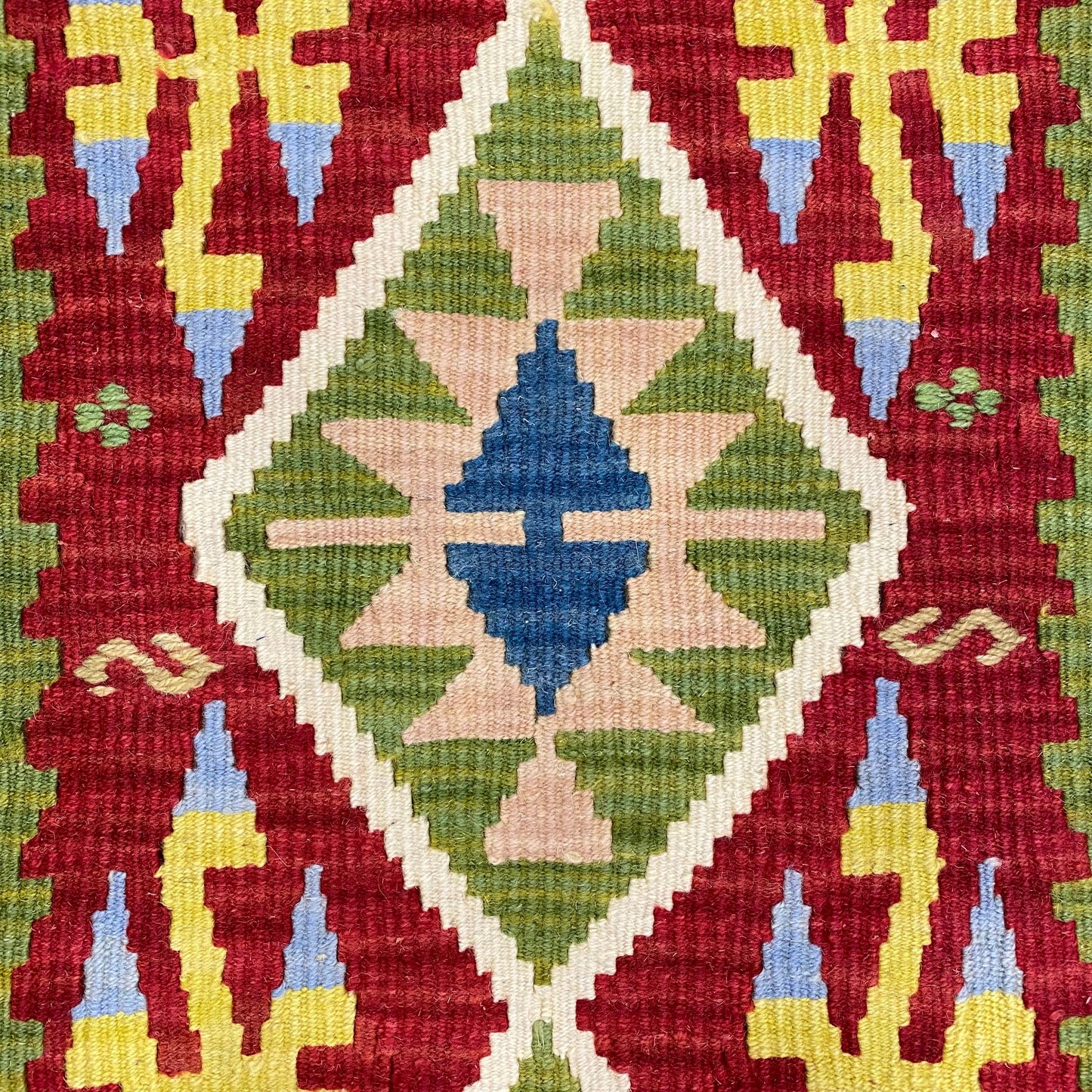 Green Kilim Runner Rug - Kilim Art Gallery