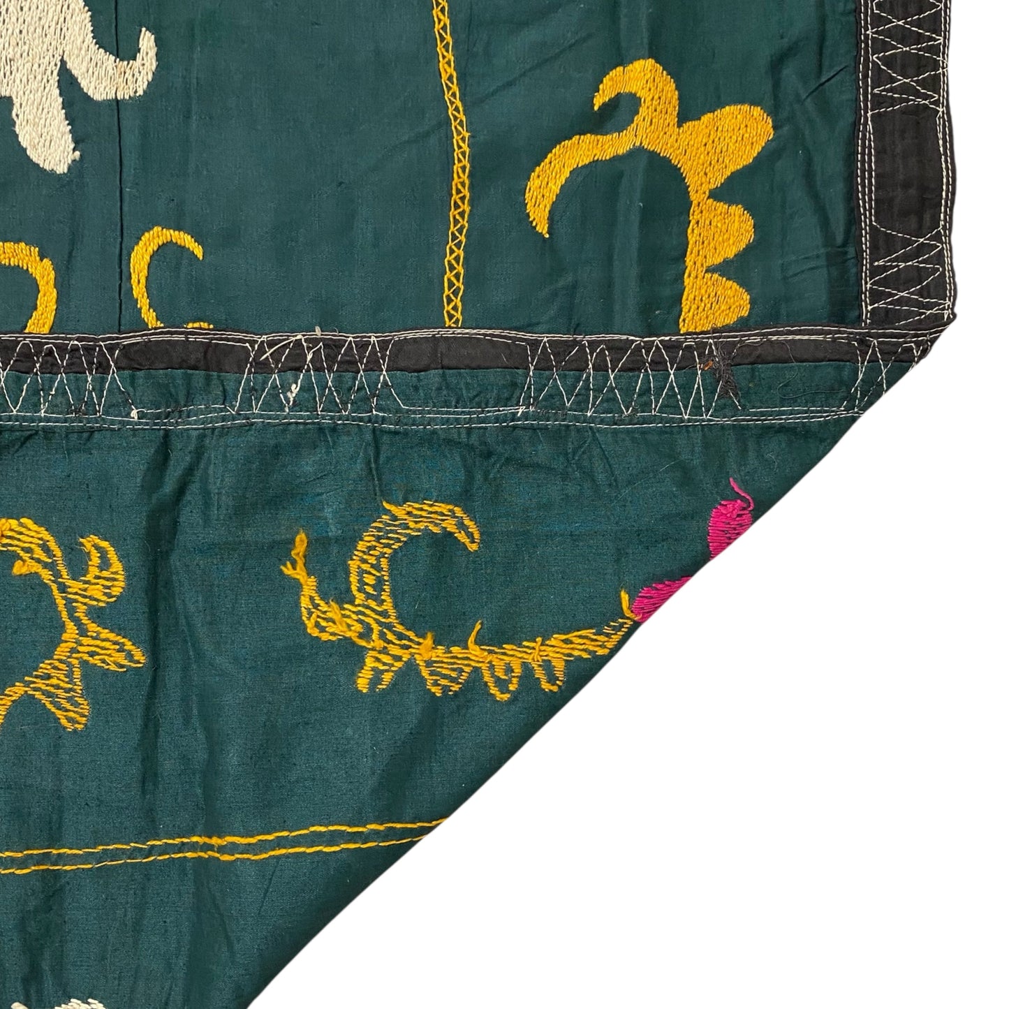 Green Kyrgyz Suzani Bedspread / Wall Hanging - Kilim Art Gallery