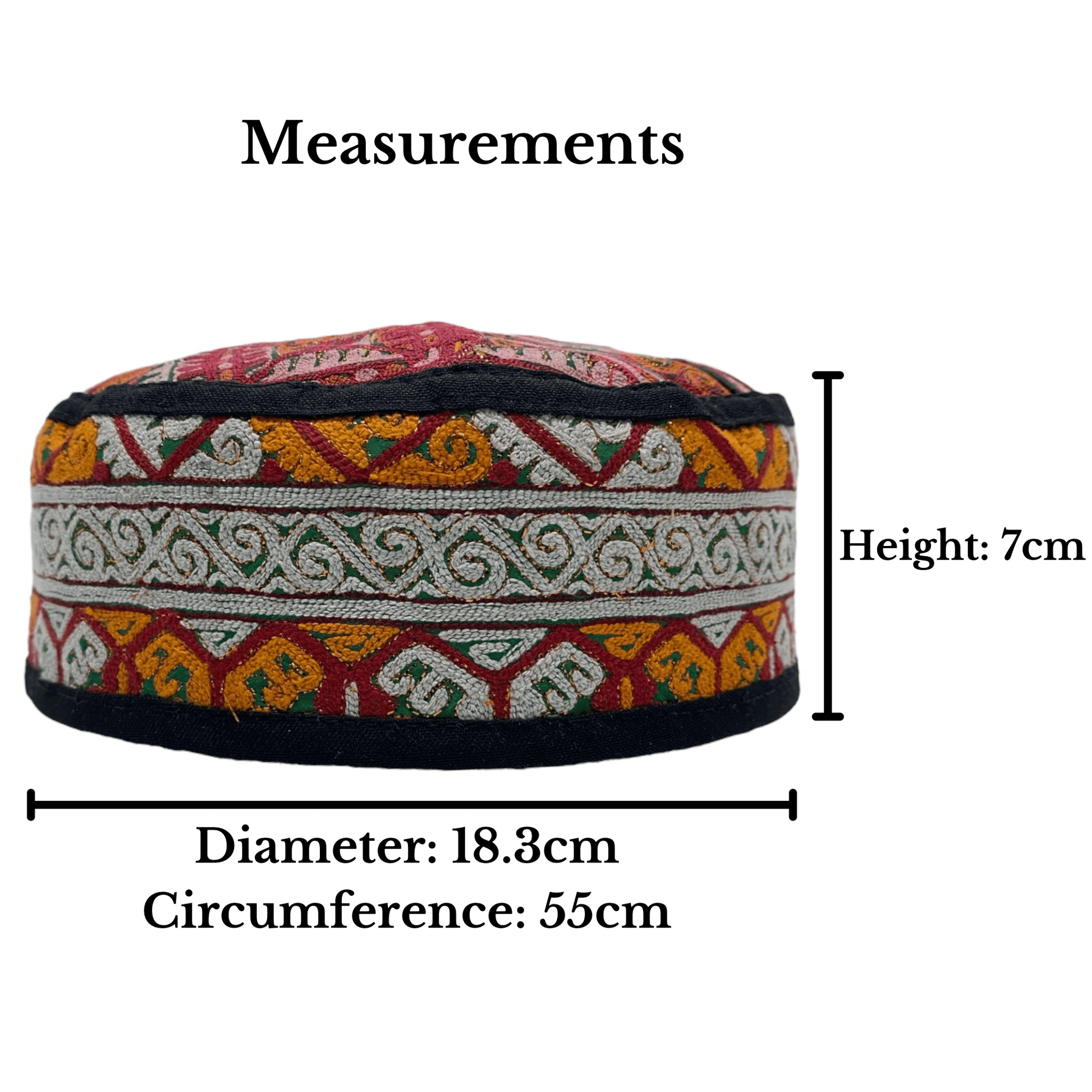Hand Embroidered Turkoman Hat - Kilim Art Gallery