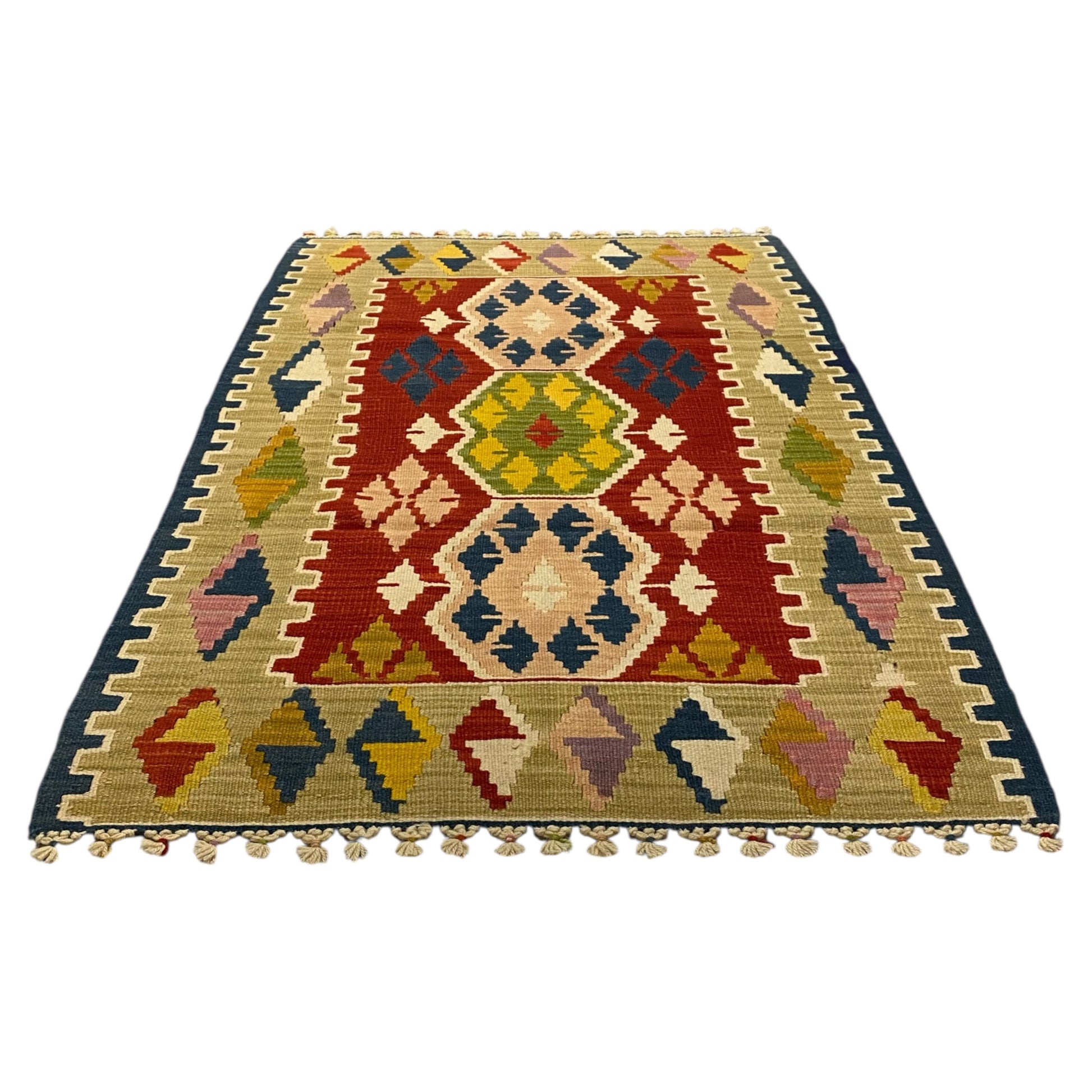 Handwoven Wool Kilim Rug - Kilim Art Gallery