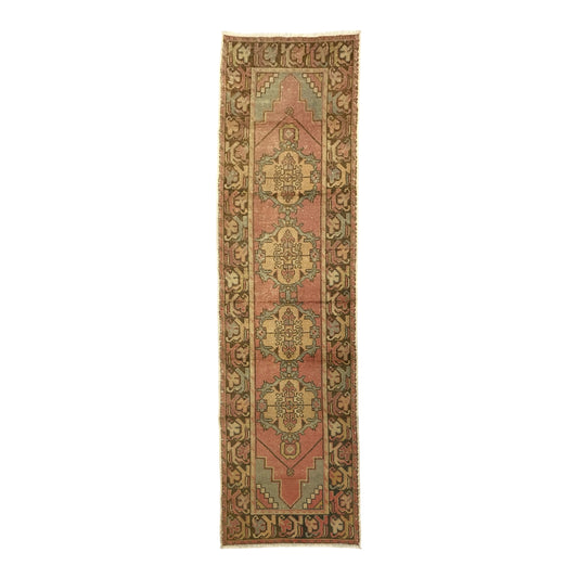 Kitchen Runner Turkish Oushak Rug 3'x9' - Kilim Art Gallery