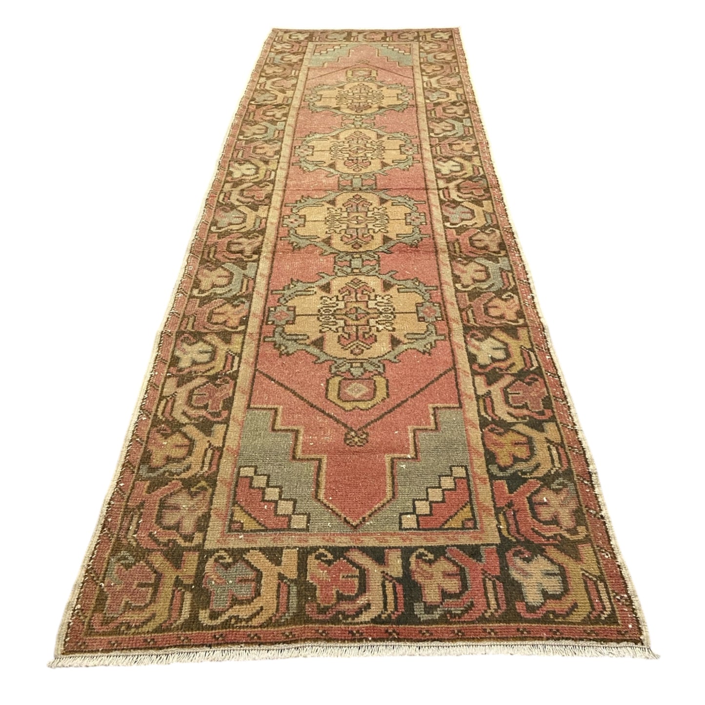 Kitchen Runner Turkish Oushak Rug 3'x9' - Kilim Art Gallery