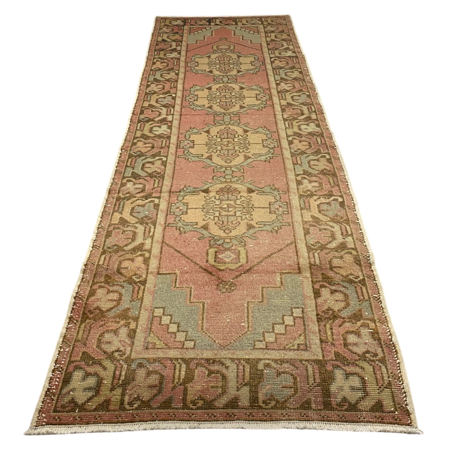 Kitchen Runner Turkish Oushak Rug 3'x9' - Kilim Art Gallery