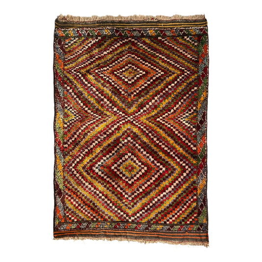 Konya Hasandag Checkered Design Yatak Sleeeping Rug - Kilim Art Gallery