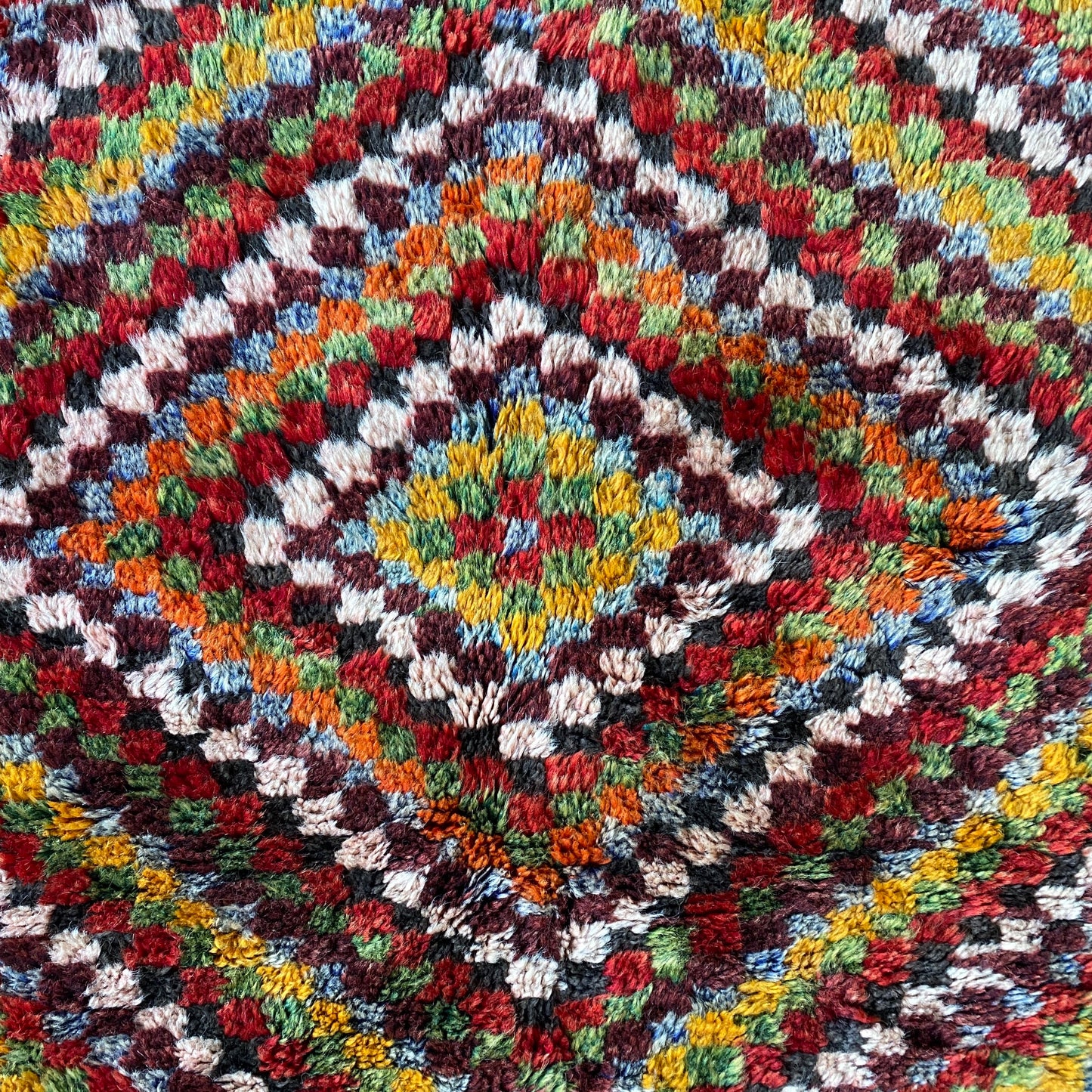 Konya Hasandag Checkered Design Yatak Sleeeping Rug - Kilim Art Gallery