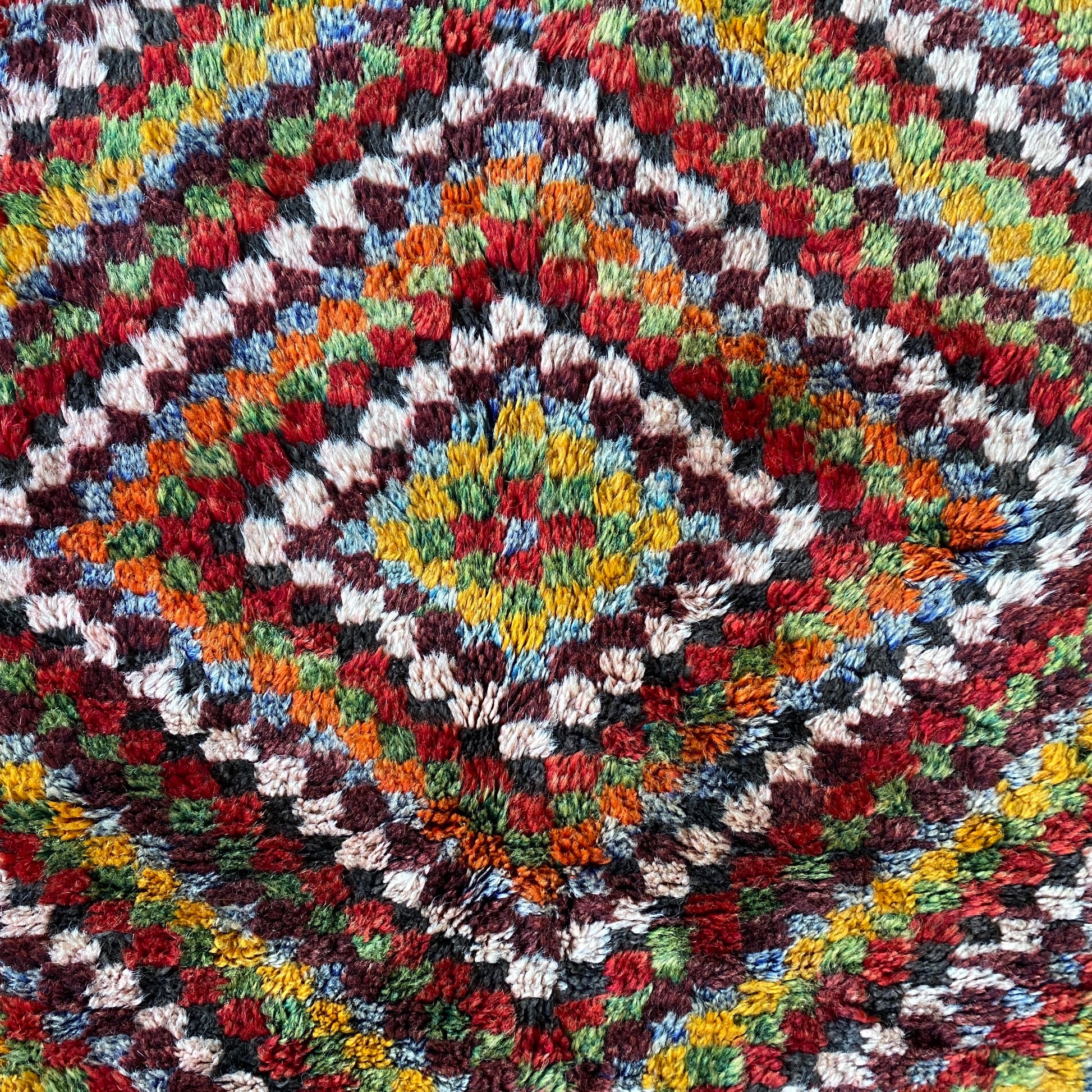Konya Hasandag Checkered Design Yatak Sleeeping Rug - Kilim Art Gallery