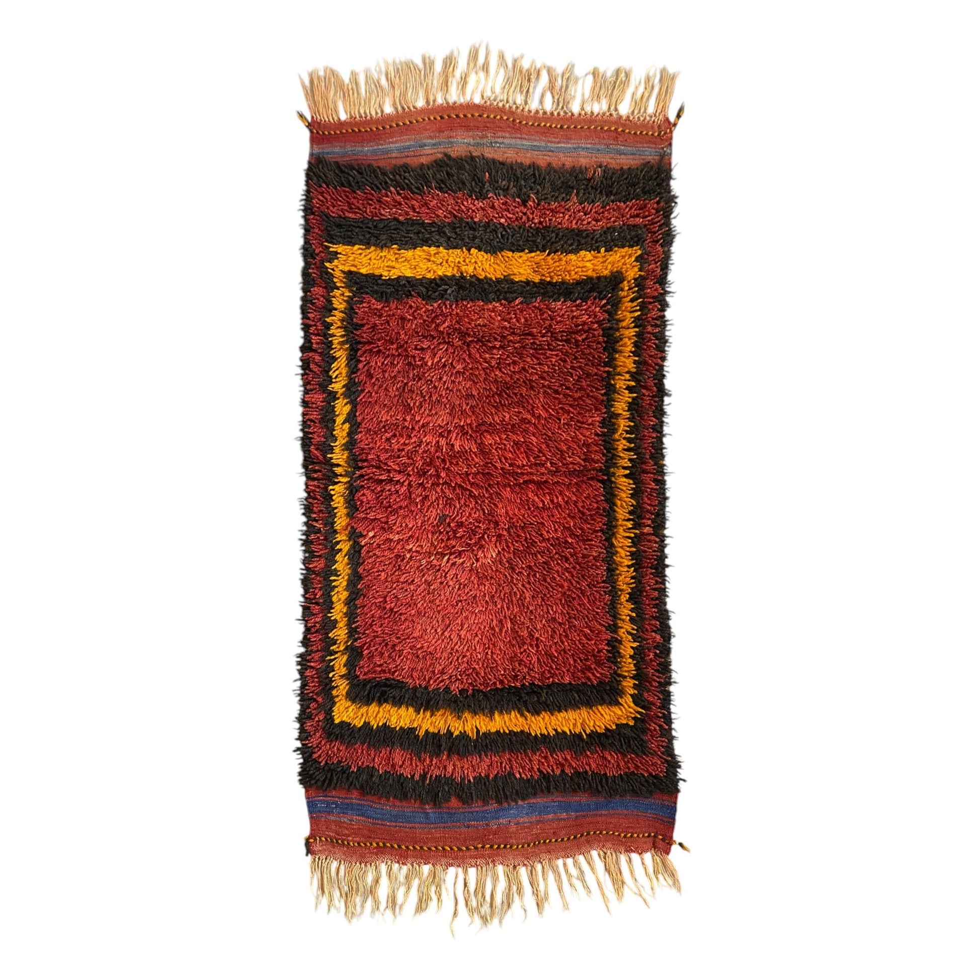 Konya Karapinar Simple Minimalist Tullu Yatak Rug - Kilim Art Gallery