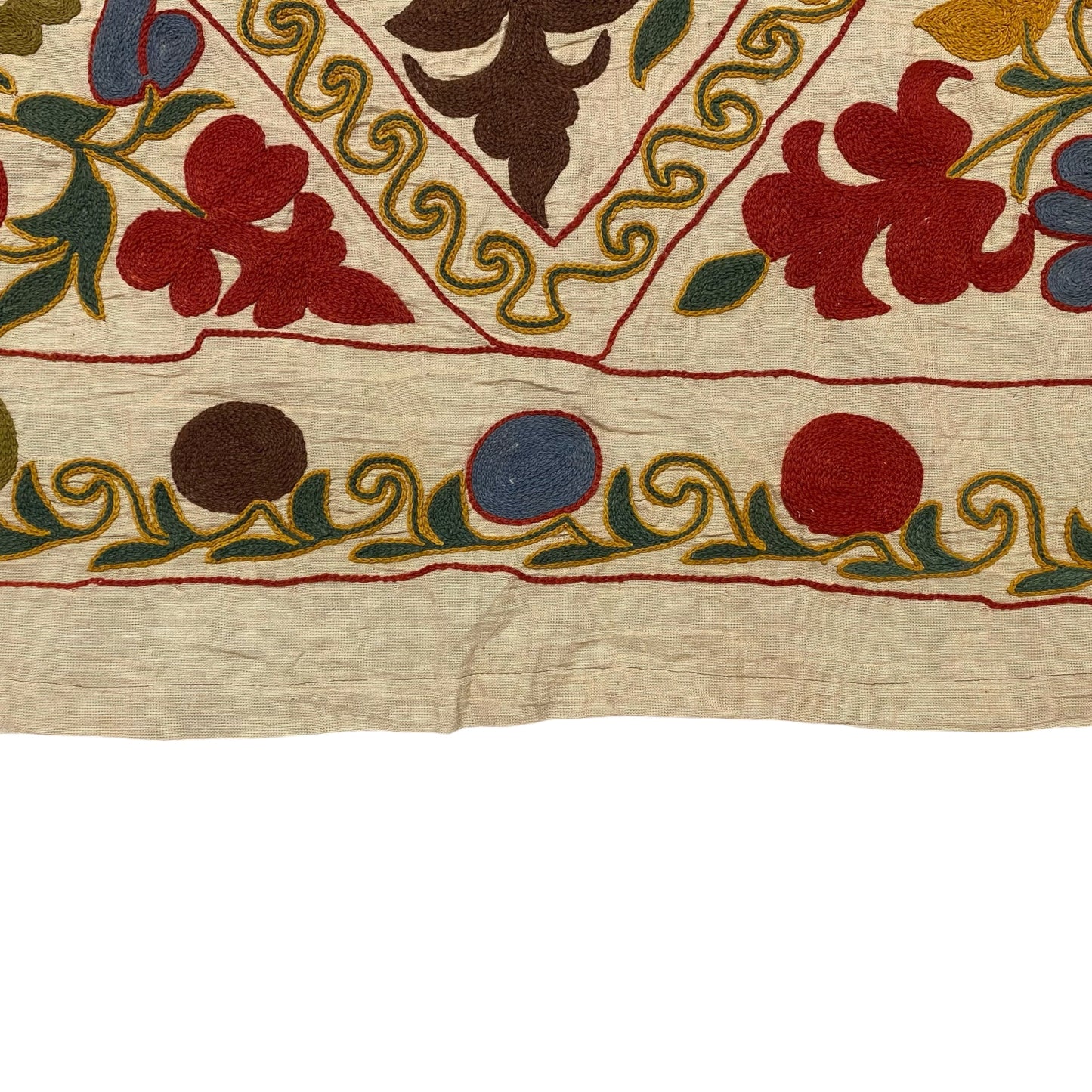 Large Suzani Throw Bed / Table Spread, Blanket, Wall Hanging - Kilim Art Gallery