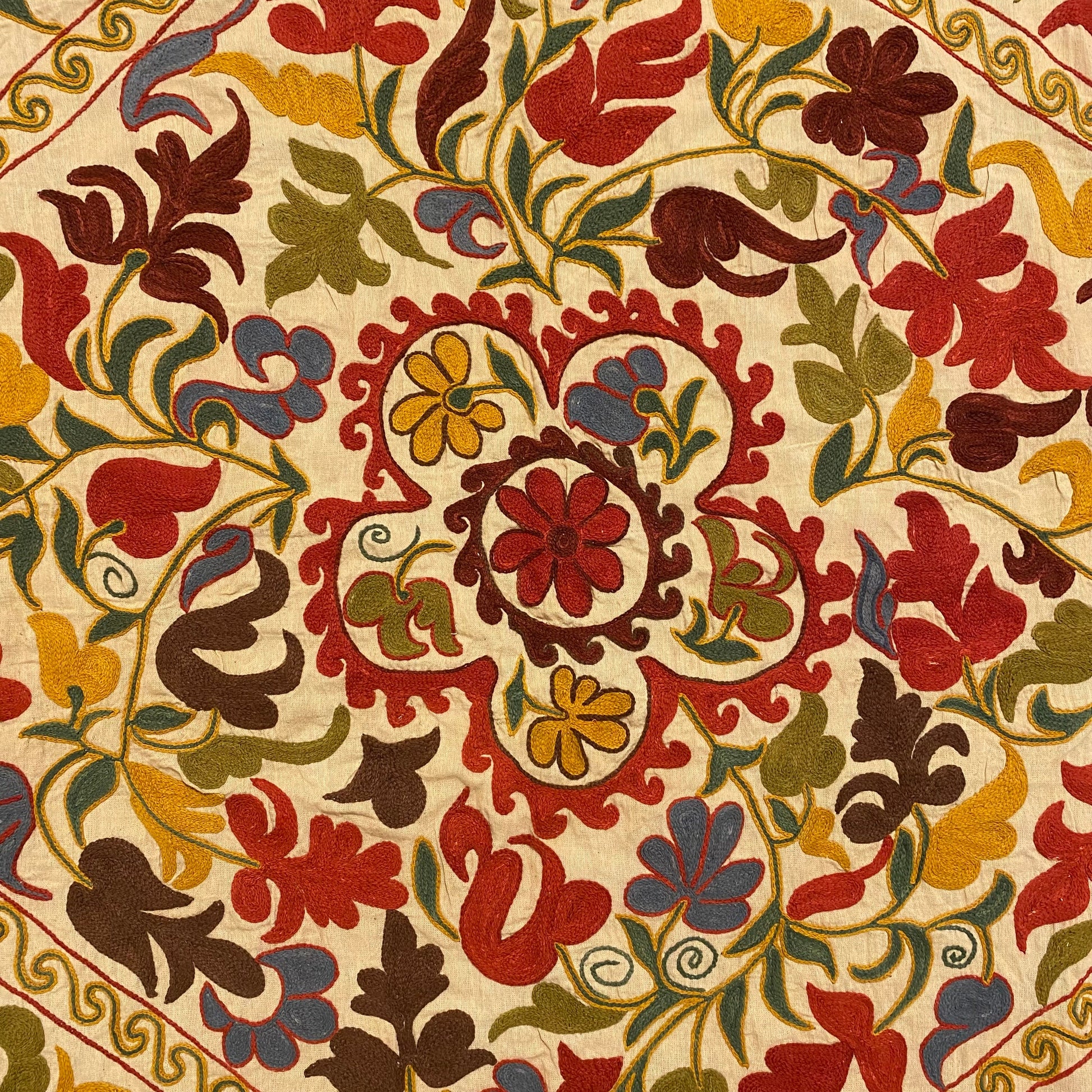Large Suzani Throw Bed / Table Spread, Blanket, Wall Hanging - Kilim Art Gallery